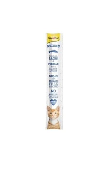 Gimcat Sticks Somonlu ve Alabalıklı Çubuk Kedi Ödül Maması 50 Gr