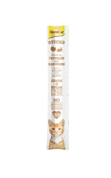 Gimcat Sticks Hindi ve Tavşan Etli Çubuk Kedi Ödül Maması 50 Gr