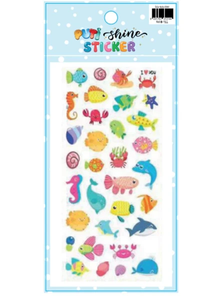PUTI SHINE STICKER - DENIZ HAYVANLARI