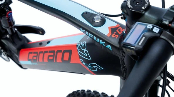 Carraro Kıfuka Plus E-FS 27,5 440H Mat Siyah Kırmızı Mavi Elektrikli Dağ Bisikleti - 2