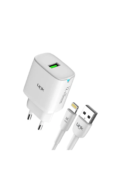 Linktech C302 12w Auto Id Lightning Kablolu Şarj Aleti Set