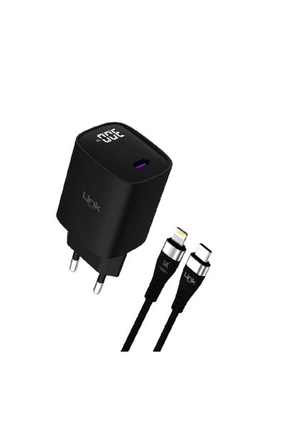Linktech G848 Premium 30w Qc4.0 Gan Lightning Kablolu Şarj Aleti Set