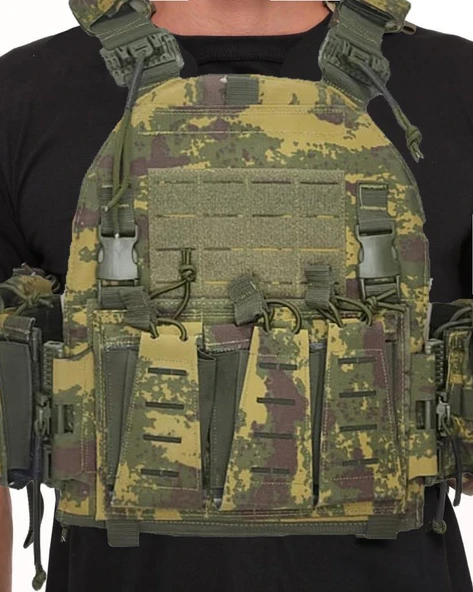 Single Sword Pratik Hücum Yeleği Yanları Kolonlu KD-3 - Resim 8