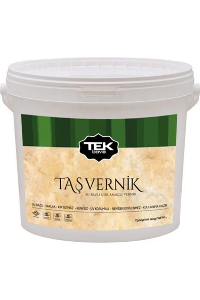 TEK BOYA Su Bazlı Taş Vernik 2,5 Litre Seramik veya Taş Yüzeylerde Gönül Rahatlığı ile Kullanım
