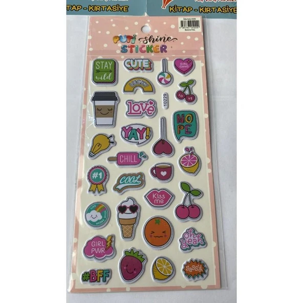 PUTI SHINE STICKER - SEVIMLI SEKILLER