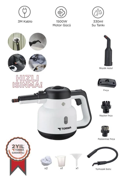 Torima JJB-747-II Koltuk ve Halı Yıkama Makinesi + CB-902A Çok Fonksiyonlu Buharlı Temizleyici - 6