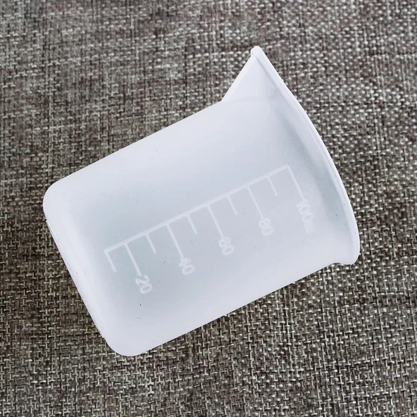 Epoksi Reçine Silikon Beaker Döküm Karıştırma Kabı Uçlu 100 ML - Resim 2