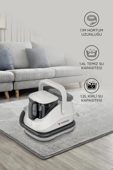 Torima JJB-747-II Koltuk ve Halı Yıkama Makinesi + CB-902A Çok Fonksiyonlu Buharlı Temizleyici - 3