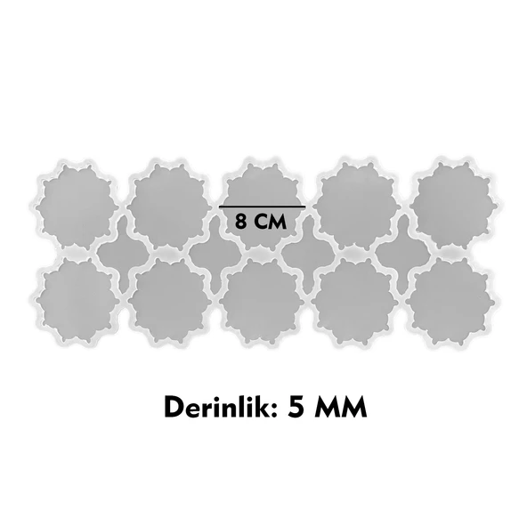 Epoksi Silikon Kalıp Dişli Motifli Magnet Kalıbı 8 CM 10 Lu - Resim 2