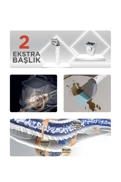 Torima JJB-747-II Koltuk ve Halı Yıkama Makinesi + CB-902A Çok Fonksiyonlu Buharlı Temizleyici - 4