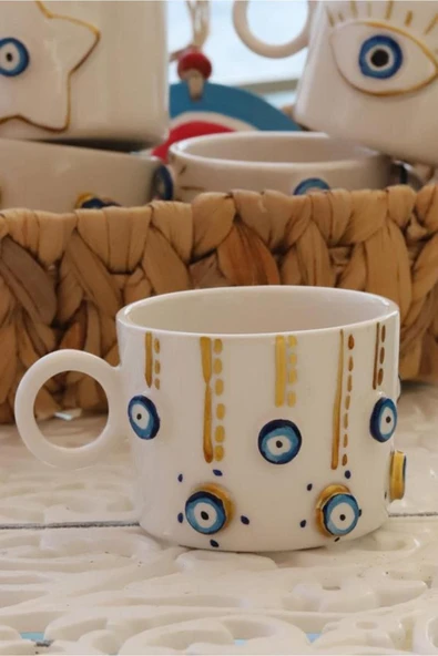 Kos Gold Handmade Double Fincan Tabaklı