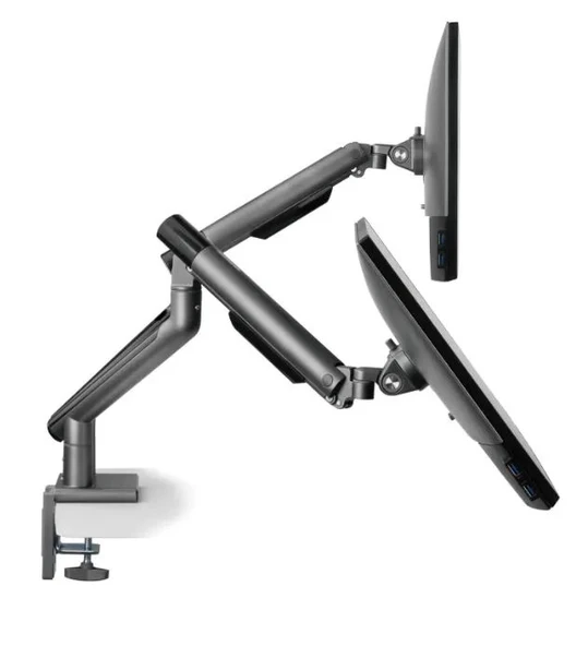 TWISTED MINDS TM-49-C012-G PREMİUM MEKANİK AMORTİSÖR 17"- 32" MAX 2X 9KG İKİLİ MONİTÖR KOLU - 2