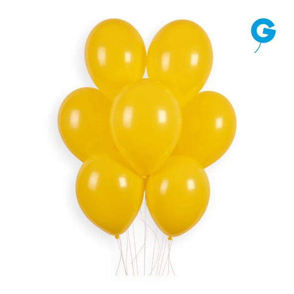 Balon Tek Renk 10" 100lü Sarı Gemar
