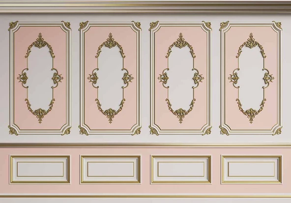 3D Pembe Panel Duvar Kağıdı Baskı - Resim 7