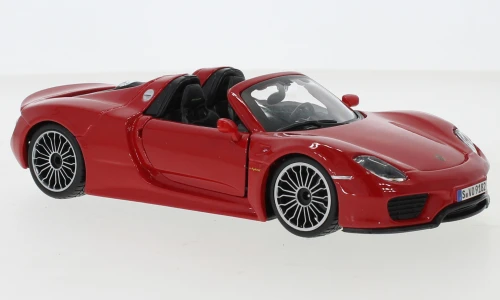 Burago Porsche 918 Spyder Model Araba 1/24 Ölçekli Model Kırmızı - 4