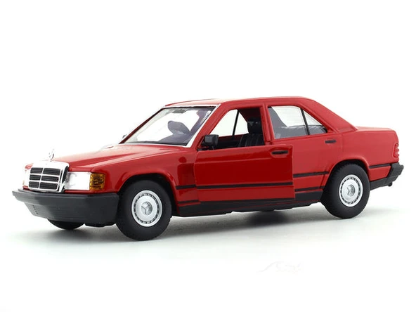 Burago Mercedes 190 E 2.6 Model Araba 1/24 Ölçekli Model Kırmızı