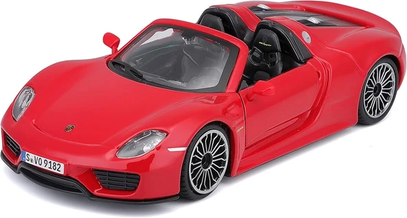 Burago Porsche 918 Spyder Model Araba 1/24 Ölçekli Model Kırmızı