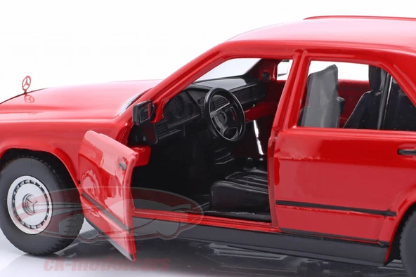 Burago Mercedes 190 E 2.6 Model Araba 1/24 Ölçekli Model Kırmızı - 3