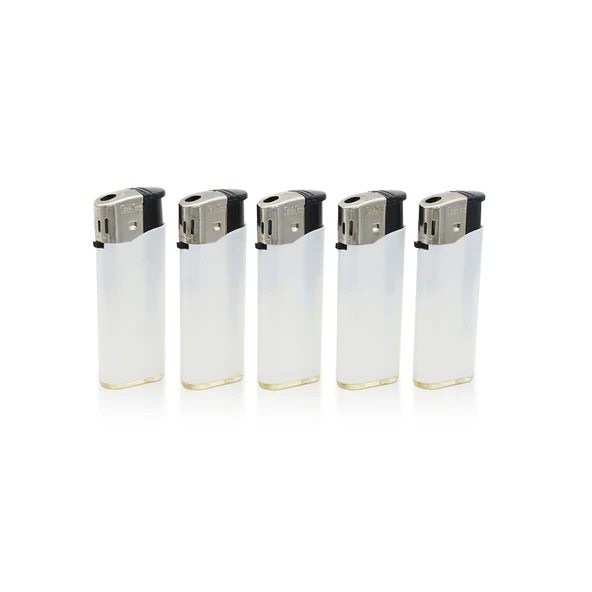 Çakmak 309 Beyaz Promosyon Orta Boy Çakmak 5'li