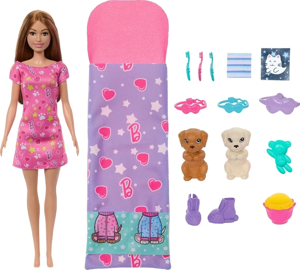 Barbie ve Köpekçikleri Pijama Partisi HXN01