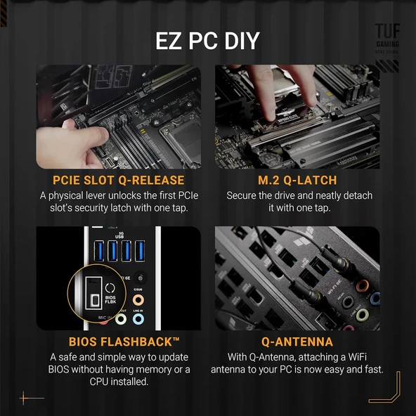 Asus Tuf Gaming B850M-PLUS Wi-Fi AMD AM5 DDR5 Micro ATX Anakart - 2