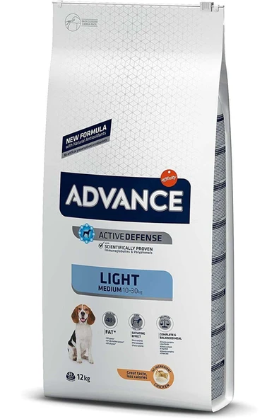 Advance Light Tavuklu Orta Boy Köpek Maması 12 kg