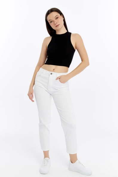 Kadın Fitilli Halter Yaka Crop Atlet - 10