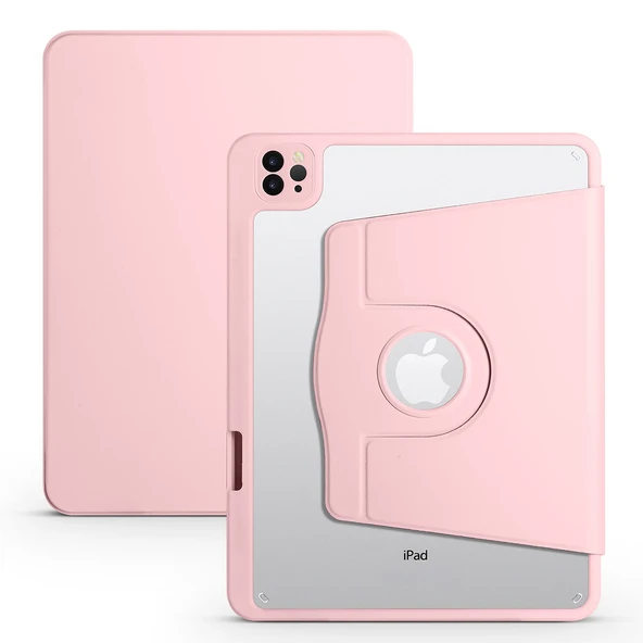 Apple iPad Air 11 2025 M3 Kılıf Zore Termik Kalem Bölmeli Dönebilen Standlı Kılıf