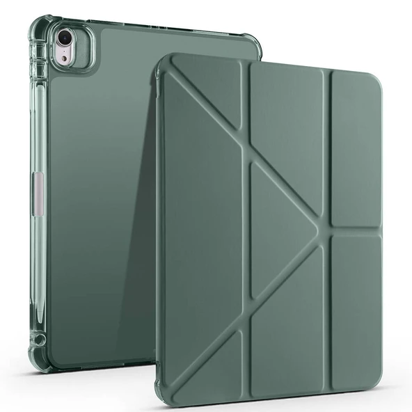 Apple iPad Air 11 2025 M3 Kılıf Zore Tri Folding Kalem Bölmeli Standlı Kılıf
