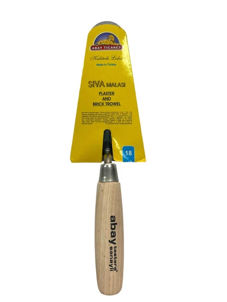 ABAY Ahşap Saplı Ekstra Çelik Sıva Malası 18cm - 2