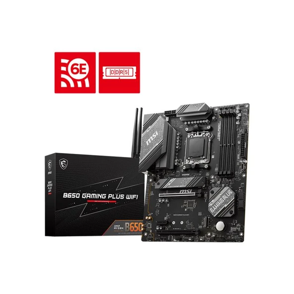 MSI B650 GAMING PLUS WIFI DDR5 6000MHZ 1XHDMI 1XDP 2XM.2 USB 3.2 ATX AM5(AMD AM5 8000/ 7000 SERİS İŞLEMCİ UYUMLU )