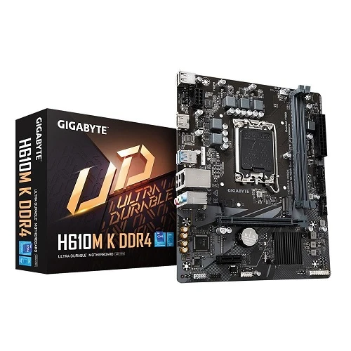 GIGABYTE INTEL H610M-K DDR4 3200(OC) HDMI M.2 1700P USB 3.2 Gen1 (12-13-14. Nesil)