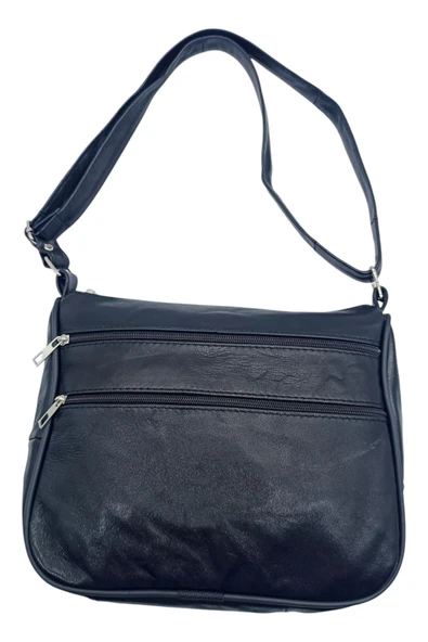 Hakiki Geri Çok Cepli Kadın Omuz Çantası - Resim 2