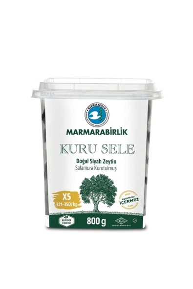 Marmarabirlik Siyah Zeytin Kuru Sele 800 Gr. Pet 321-350