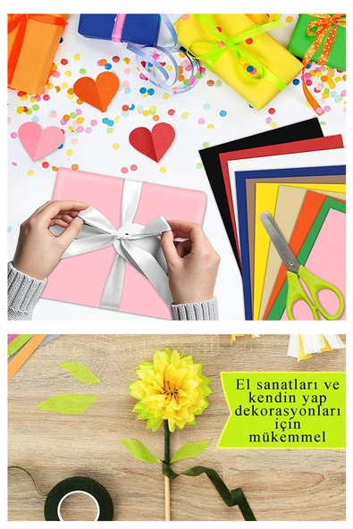 Açık Yeşil Pelur Kağıdı 100 lü 1 Pkt A4 Pelur Kagıt Moda Tasarım Tekstil Hediye Paktleme Ambalaj Kağıdı Parti Doğum Günü - 3