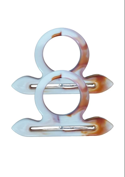 Çanta Sapı Çapa Model Kahverengi - Beyaz 18 cm