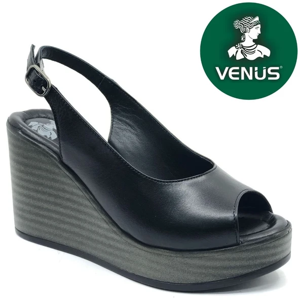 Venüs Torik Hakiki Deri Comfort Ortopedik Dolgu Taban Kadın Sandalet - Resim 9