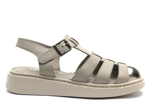 Venüs Yavanna Hakiki Deri Comfort Ortopedik Kadın Sandalet - Resim 4