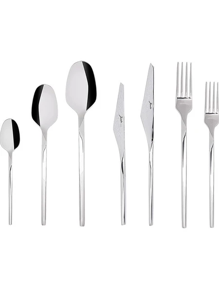 5100 Quartz 84 Parça 12 Kişilik Çatal Kaşık Bıçak Seti - 3