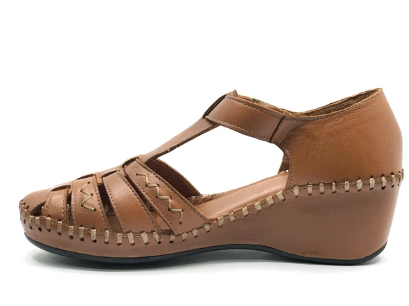 Venüs Miqula Hakiki Deri Comfort Ortopedik Kadın Sandalet - Resim 6