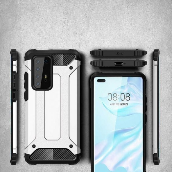 Samsung Galaxy A30 Kılıf Zırhlı Yüksek Koruma Tank Silikon Kılıf - 7