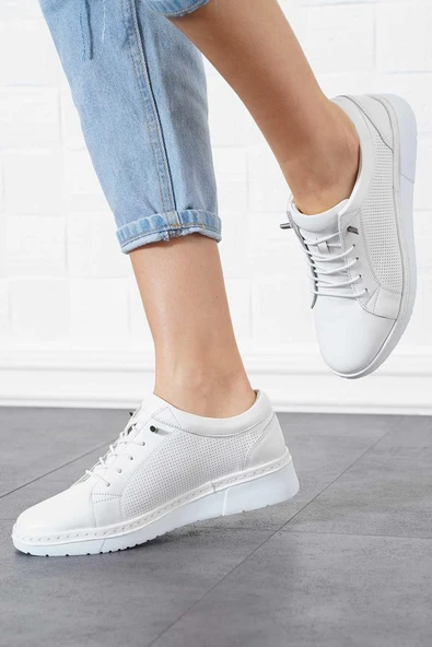 Venüs Livon Hakiki Deri Ortopedik Kadın Casual Ayakkabı - Resim 9