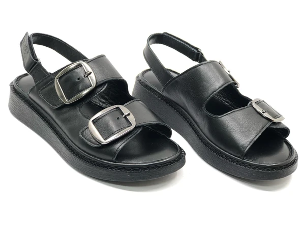 Venüs Vini Hakiki Deri Comfort Ortopedik Kadın Sandalet - 9