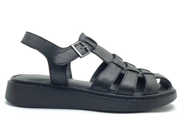 Venüs Yavanna Hakiki Deri Comfort Ortopedik Kadın Sandalet - Resim 8