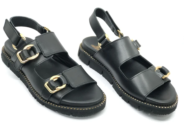 Venüs Lagos Hakiki Deri Comfort Ortopedik Kadın Sandalet - Resim 6