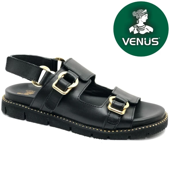 Venüs Lagos Hakiki Deri Comfort Ortopedik Kadın Sandalet - Resim 2