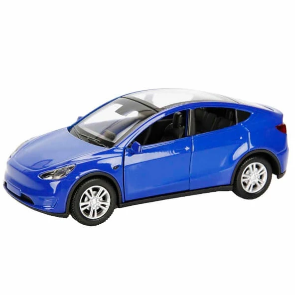 TESLA ARABA 1:36 Tesla-Y Sesli ve Işıklı Die Cast Çek Bırak Araba 1 ADET FİYATIDIR - 2