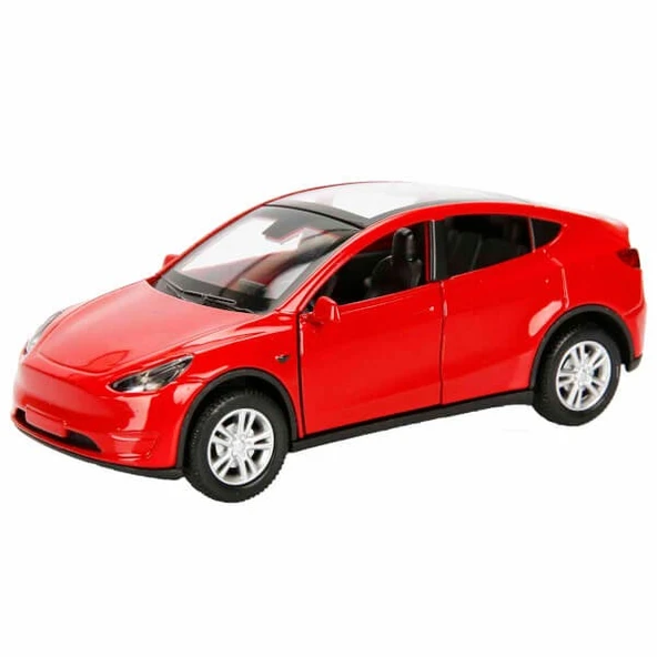 TESLA ARABA 1:36 Tesla-Y Sesli ve Işıklı Die Cast Çek Bırak Araba 1 ADET FİYATIDIR - 3
