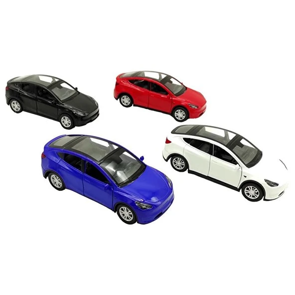 TESLA ARABA 1:36 Tesla-Y Sesli ve Işıklı Die Cast Çek Bırak Araba 1 ADET FİYATIDIR