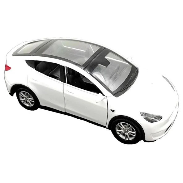 TESLA ARABA 1:36 Tesla-Y Sesli ve Işıklı Die Cast Çek Bırak Araba 1 ADET FİYATIDIR - 5